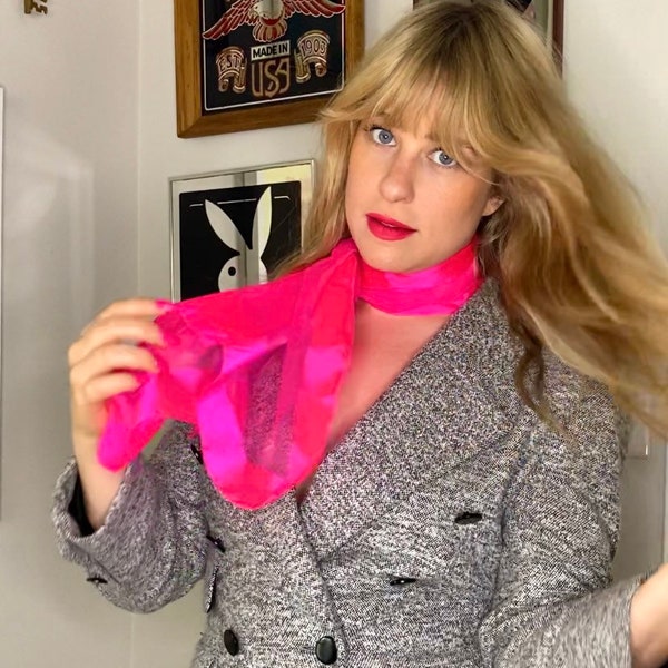 Neon Pink Scarf - Etsy
