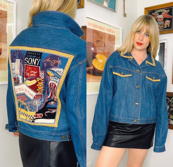 Vintage 80’s 90’s Kolorway Blue Denim Jean Jacket… - image 2