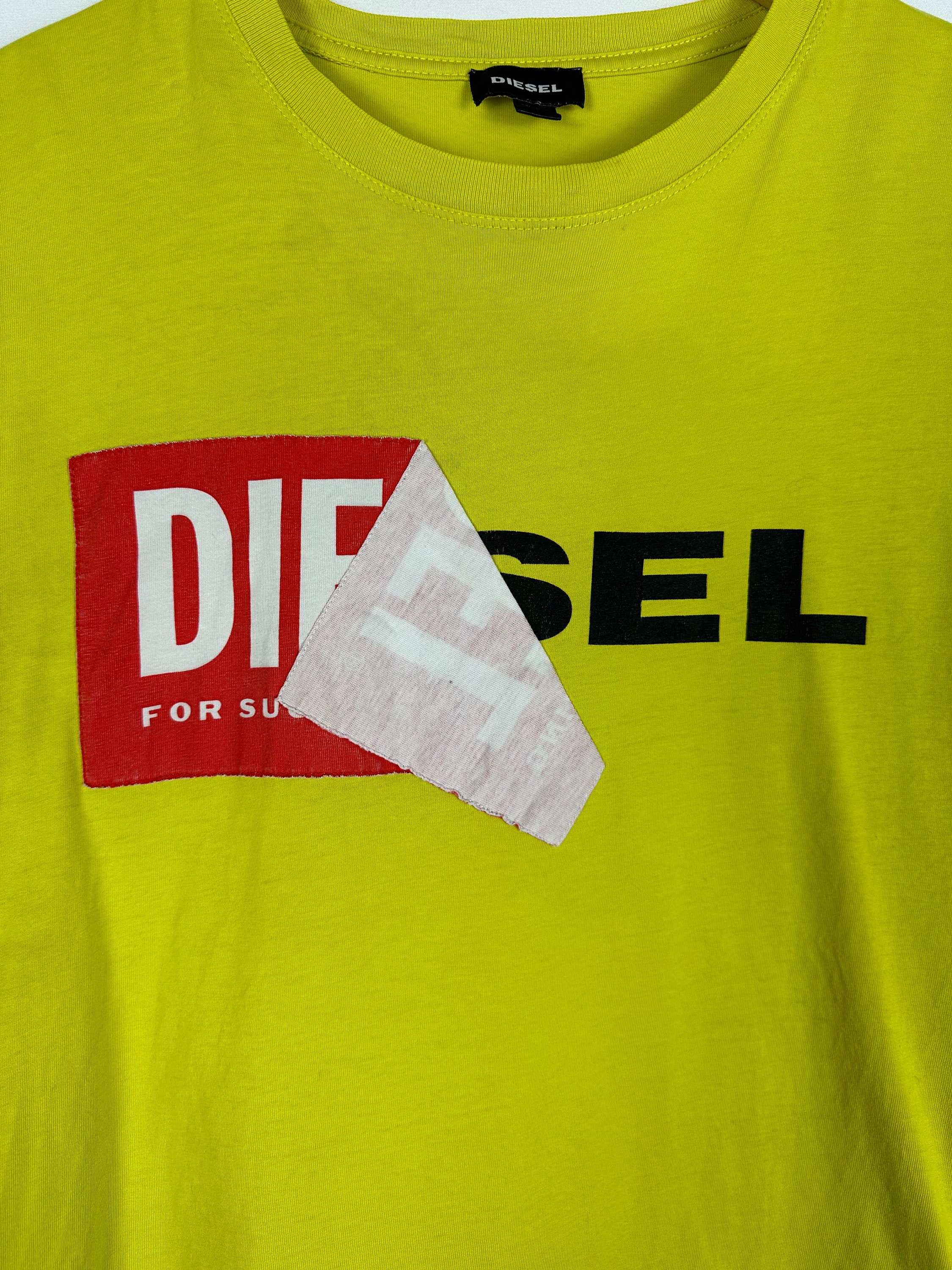 Vintage 2000's Diesel Brand Short Sleeved Cotton Crewneck Graphic