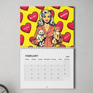 Cat Ladies Calendar 2025,  Cat Calendar, Fabulous Felines: A Retro Cat Lady Calendar - Vintage Whimsy, All Year Long