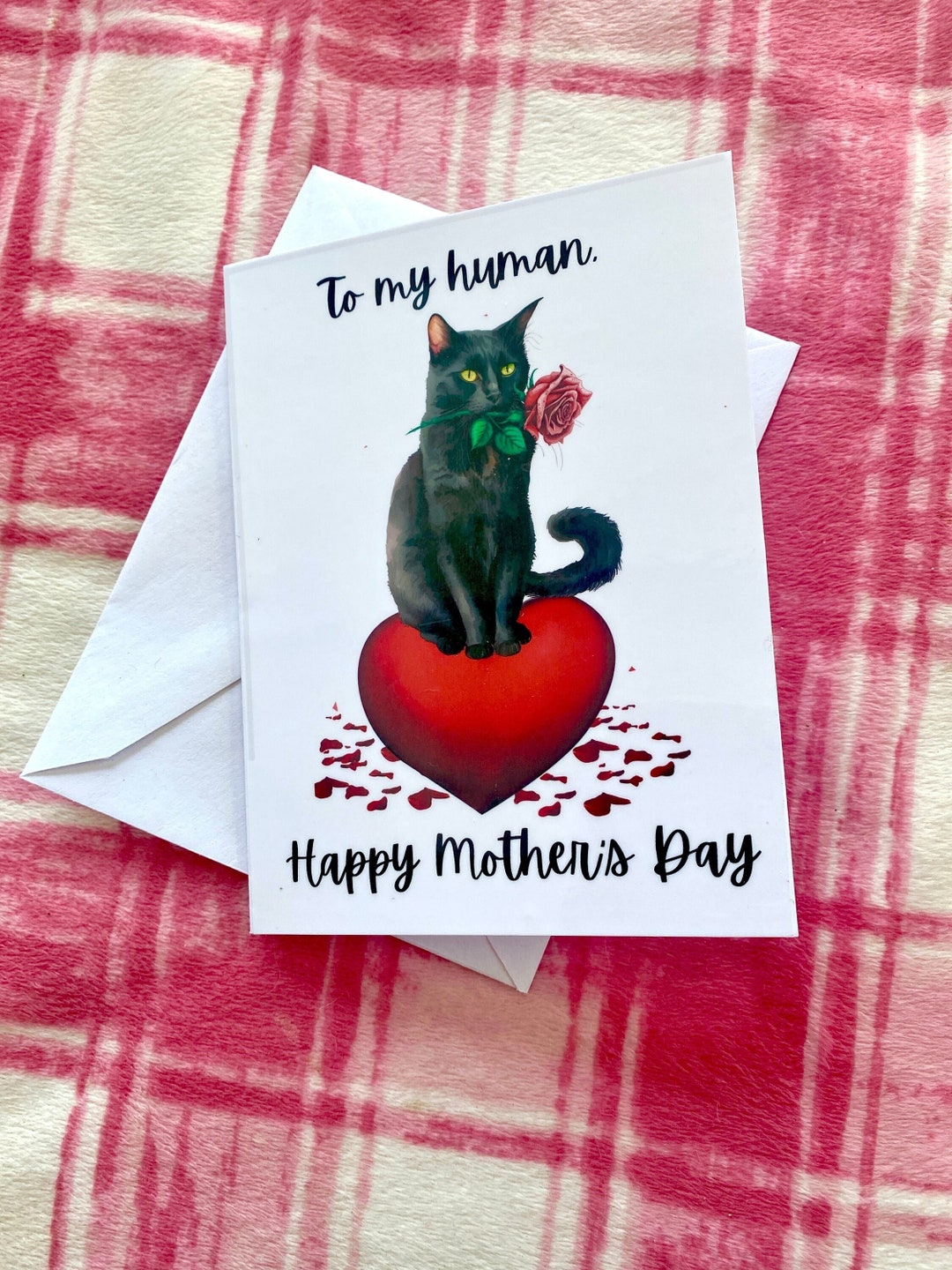 To My Human, Happy Mother's Day Card, Cat Mother's Day Card, Cat Mom ...