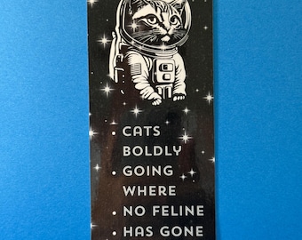 Cats in Space Bookmark -  Catronaut, Cat Aliens, Catduction, Funny Cat Alien UAP, UFO - Cat Lover Gift, Book Lover Gift