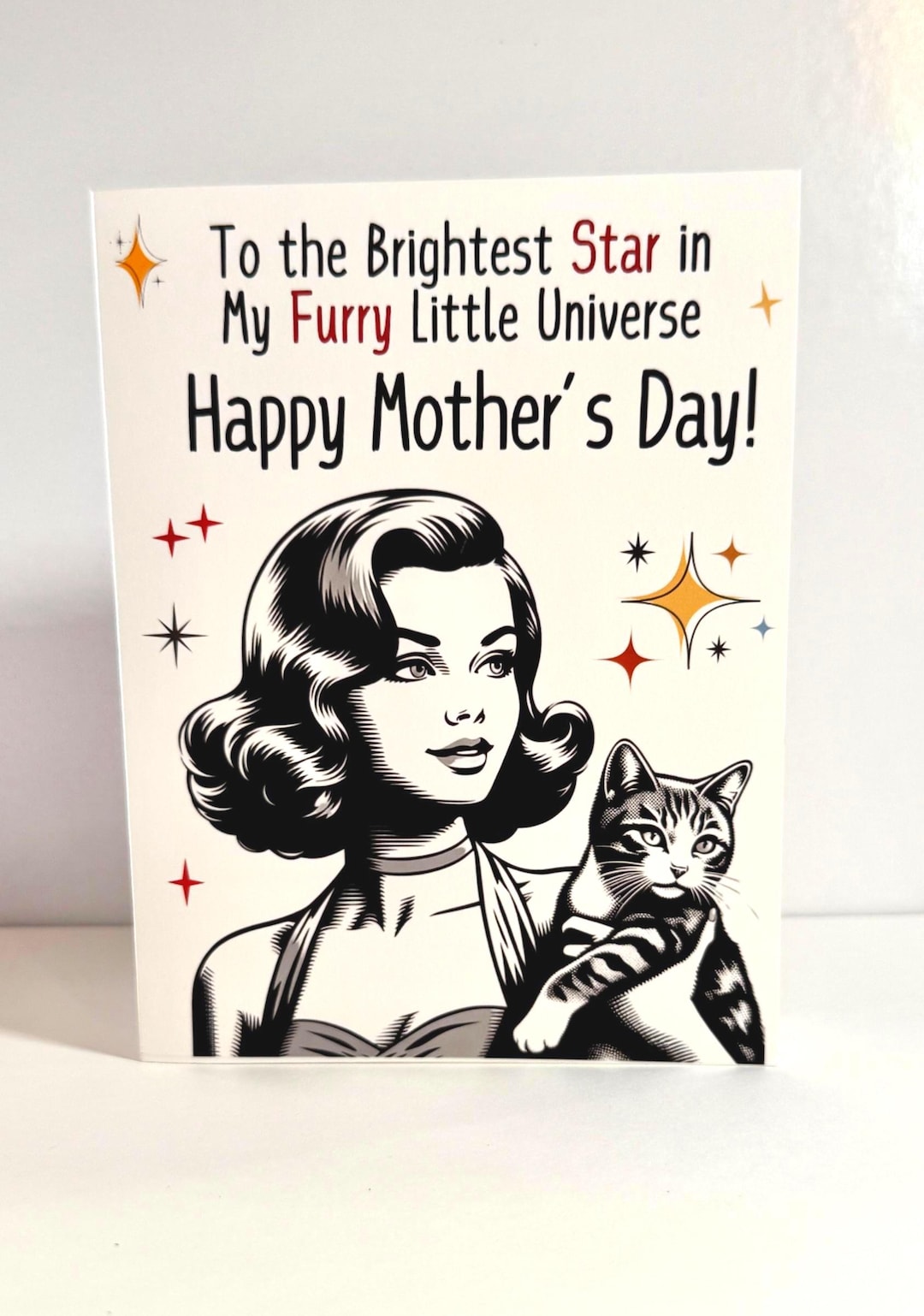 Cat Mother's Day Card for Cat Mom From the Cat, Funny Cat Mom Card ...