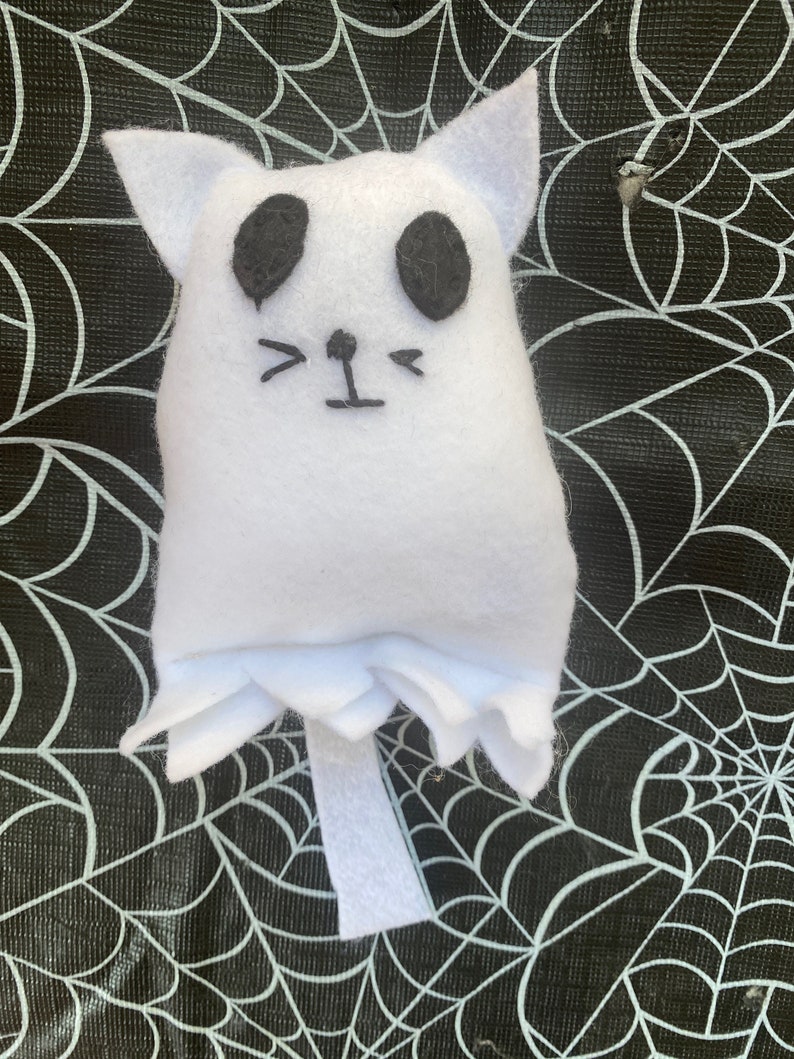 Cat Ghost Catnip Halloween Cat Toy Etsy