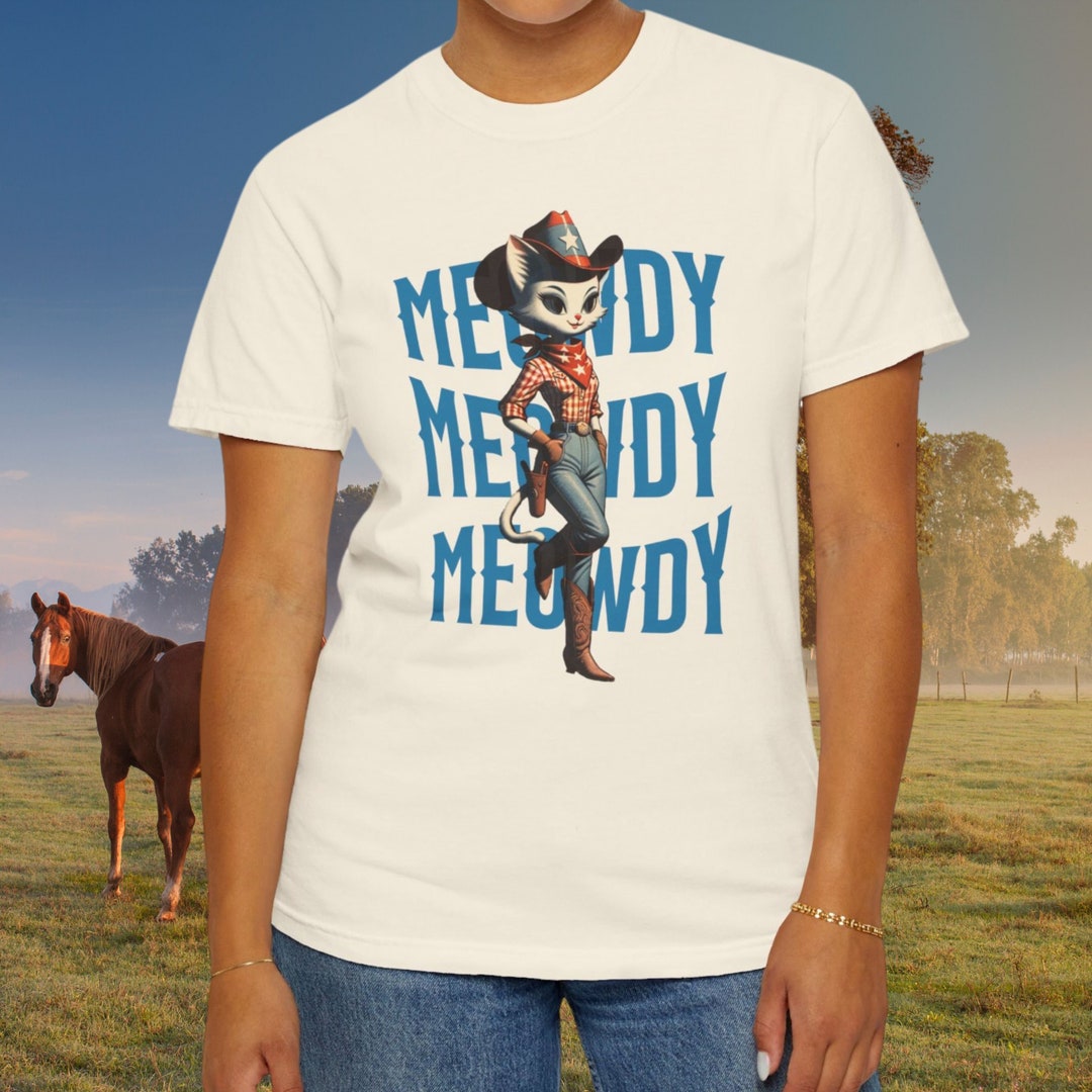 Cowgirl Cat Shirt, Vintage Retro Cowgirl Cowboy Cat Tshirt, Country