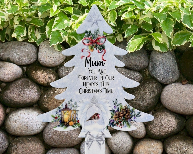 Personalised Grave Christmas Tree Christmas Grave Memorial Etsy UK