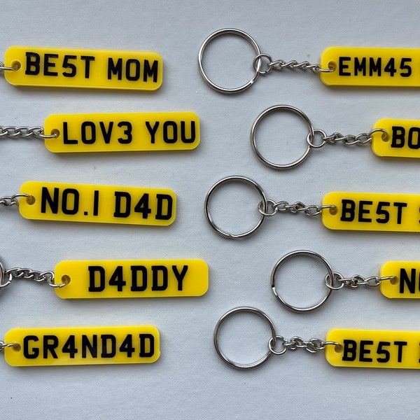 Number Plate Keyring Etsy UK
