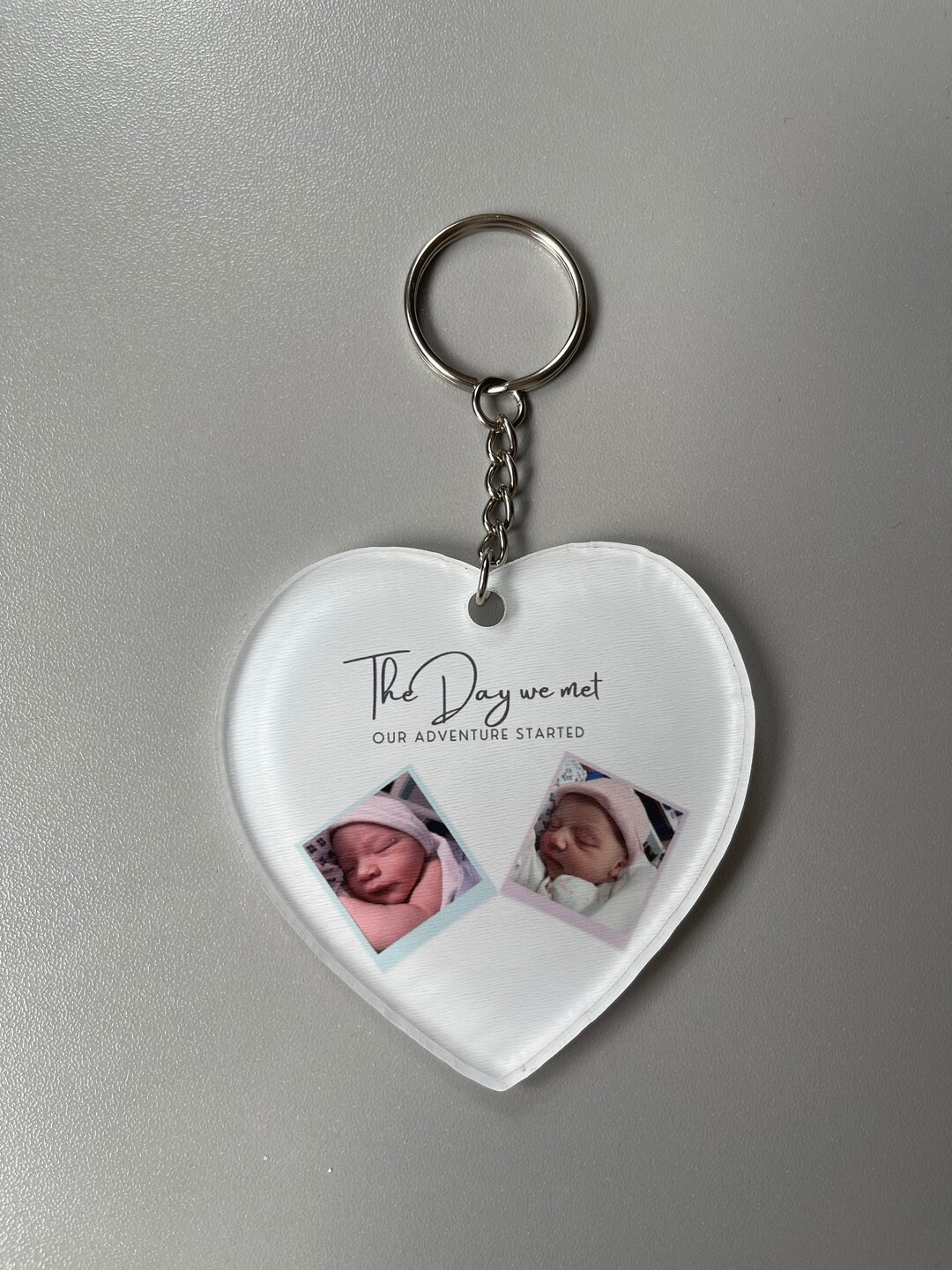 Personalised Photo Keyring From Kids New Baby Keyring Day We Etsy