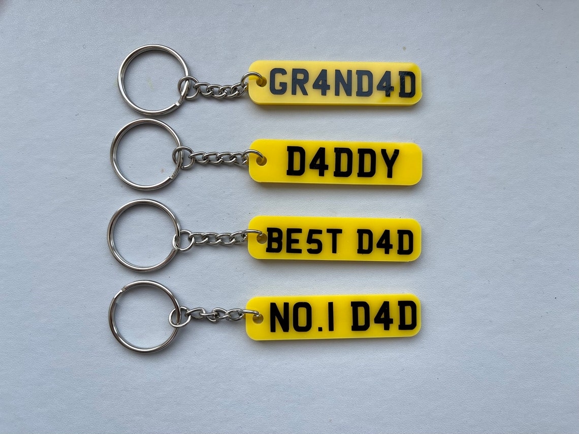 Personalised Number Plate Keyring New Driver Gift Custom Etsy UK