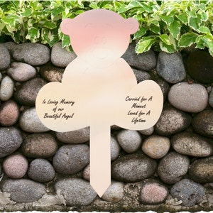 Personalised Grave Marker, Infant Memorial, Born Sleeping Memorial, Baby Loss Memorial grave Marker, photo grave marker, Baby Loss Keepsake image 5