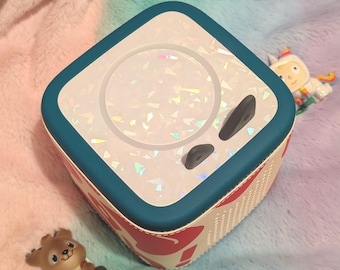 Tonie box 2 topper holographic clear Protective Vinyl Topper sticker for Toniebox stop paint transfer cover gift for kids unisex rainbow