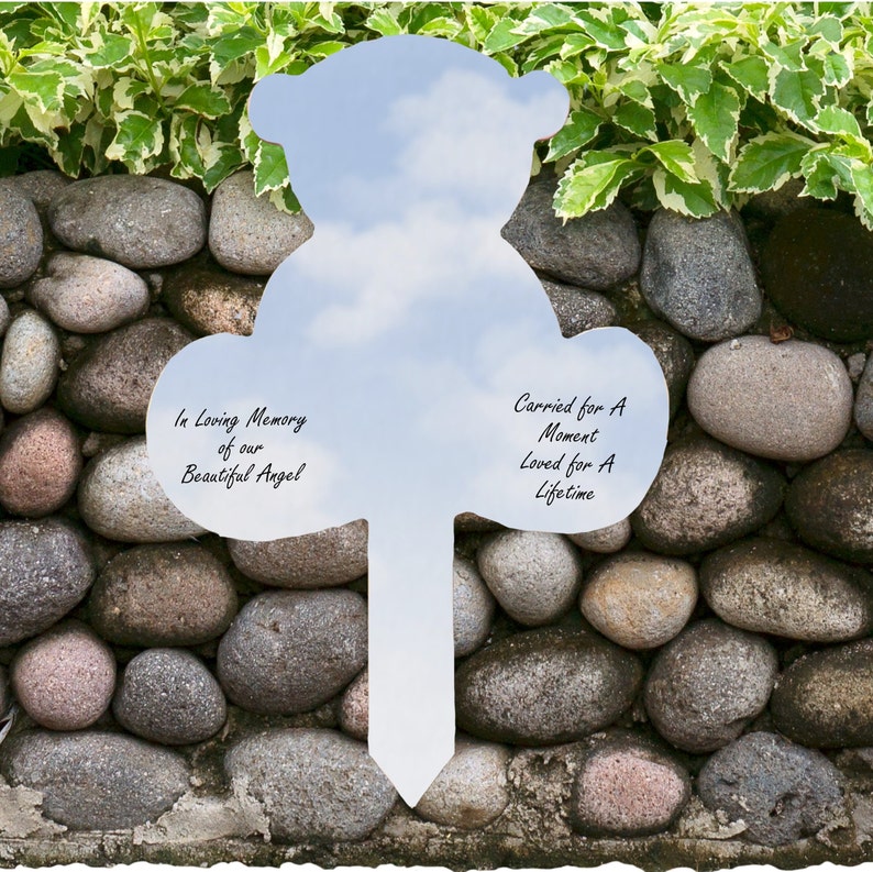 Personalised Grave Marker, Infant Memorial, Born Sleeping Memorial, Baby Loss Memorial grave Marker, photo grave marker, Baby Loss Keepsake image 4