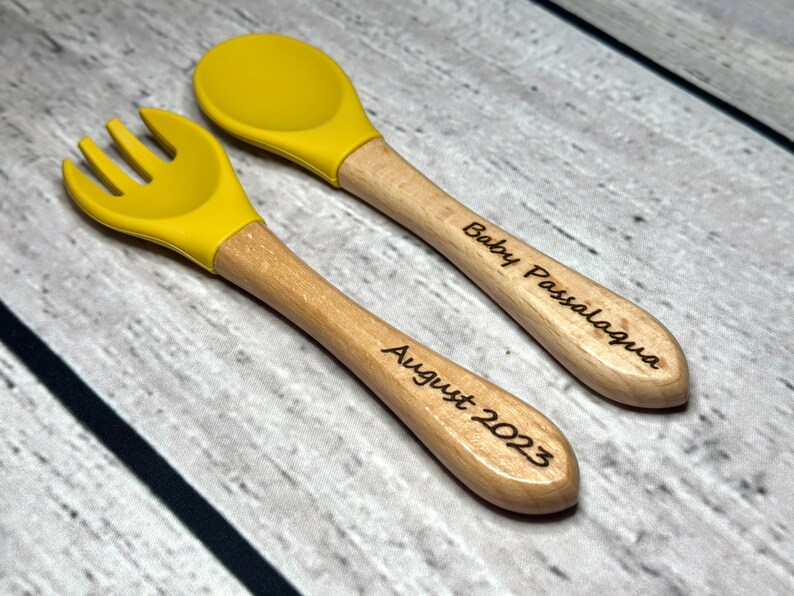 Personalized Engraved Baby Spoon and Fork Single or Set Etsy