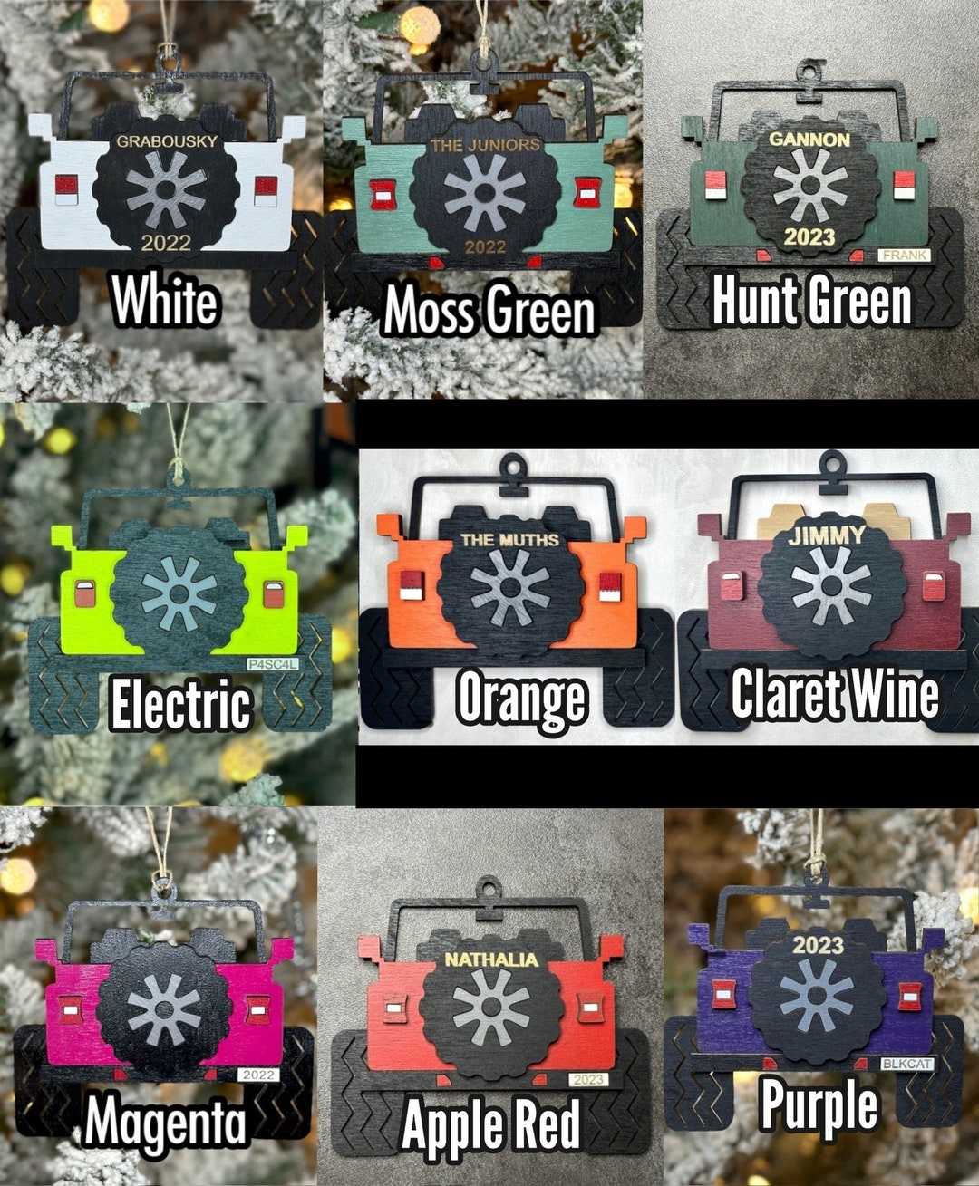 Car Ornament Personalized Family Mom Gift Dad Gift Brother Etsy