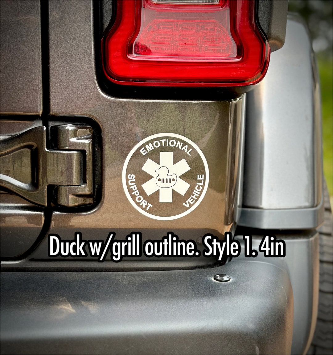 Emotional Support Vehicle Decal ESV Decal Vinyl Sticker Emotional ...