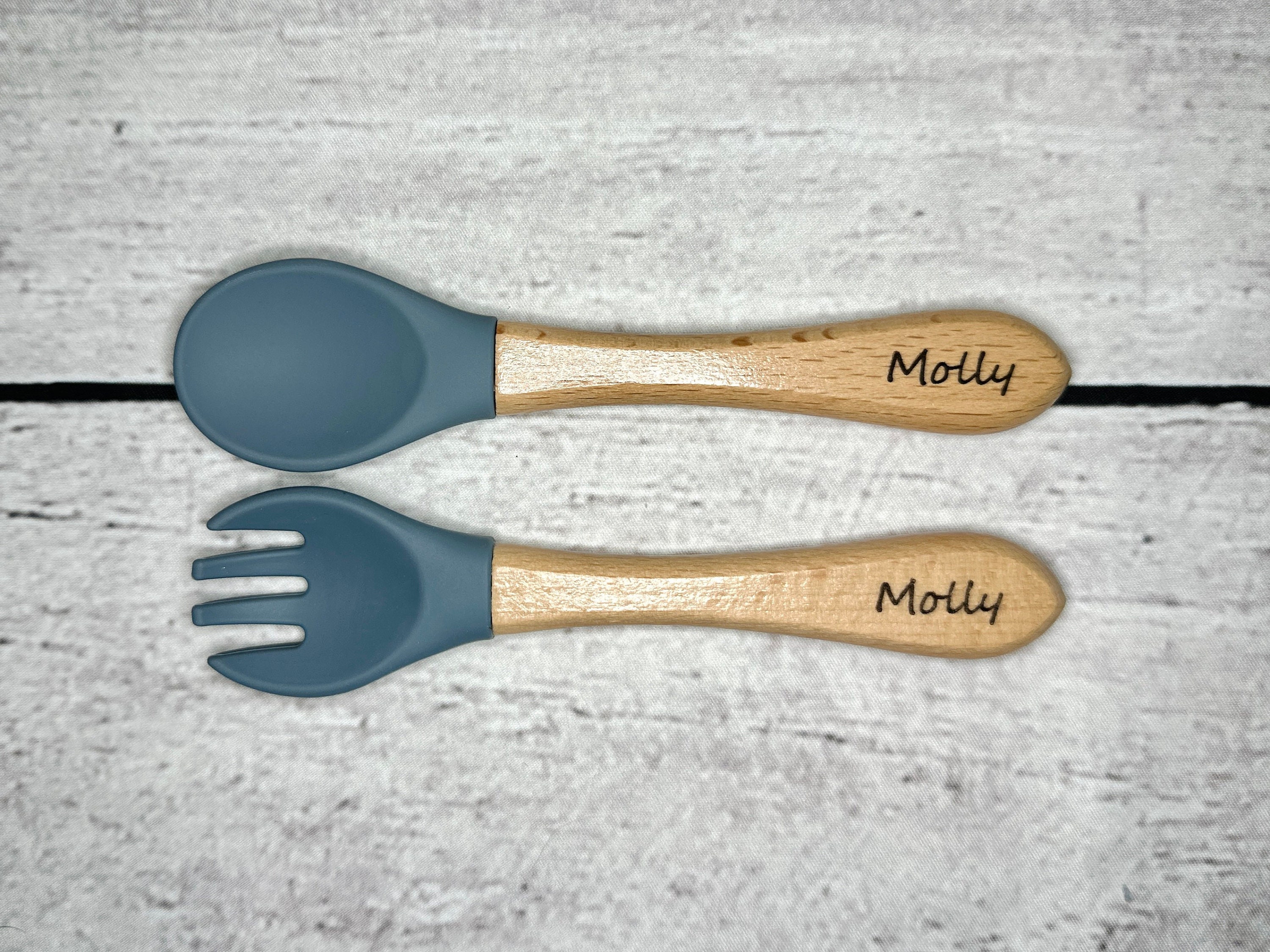 Personalized Engraved Baby Spoon and Fork Single or Set Etsy