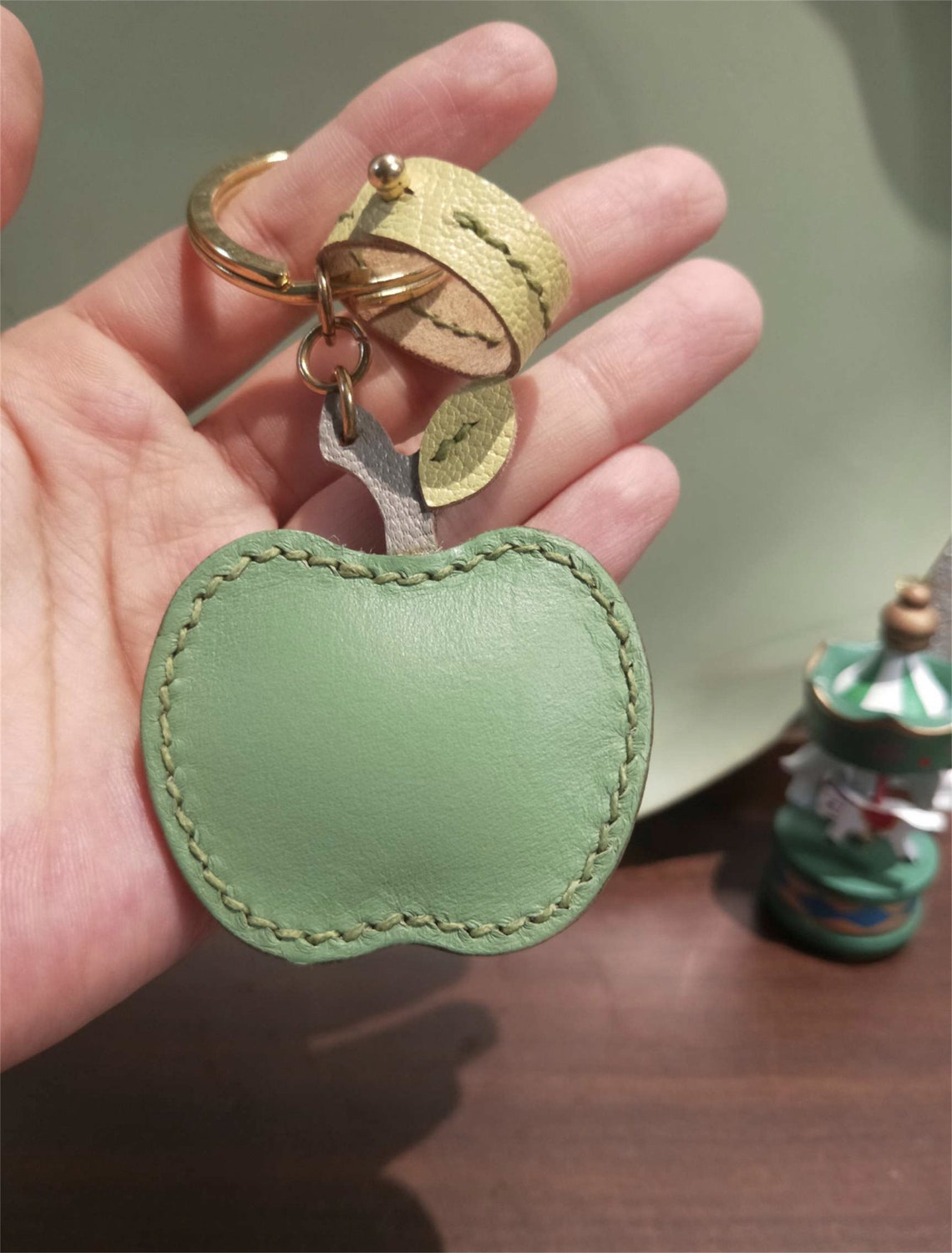 Handmade leather goods leather keychain Etsy