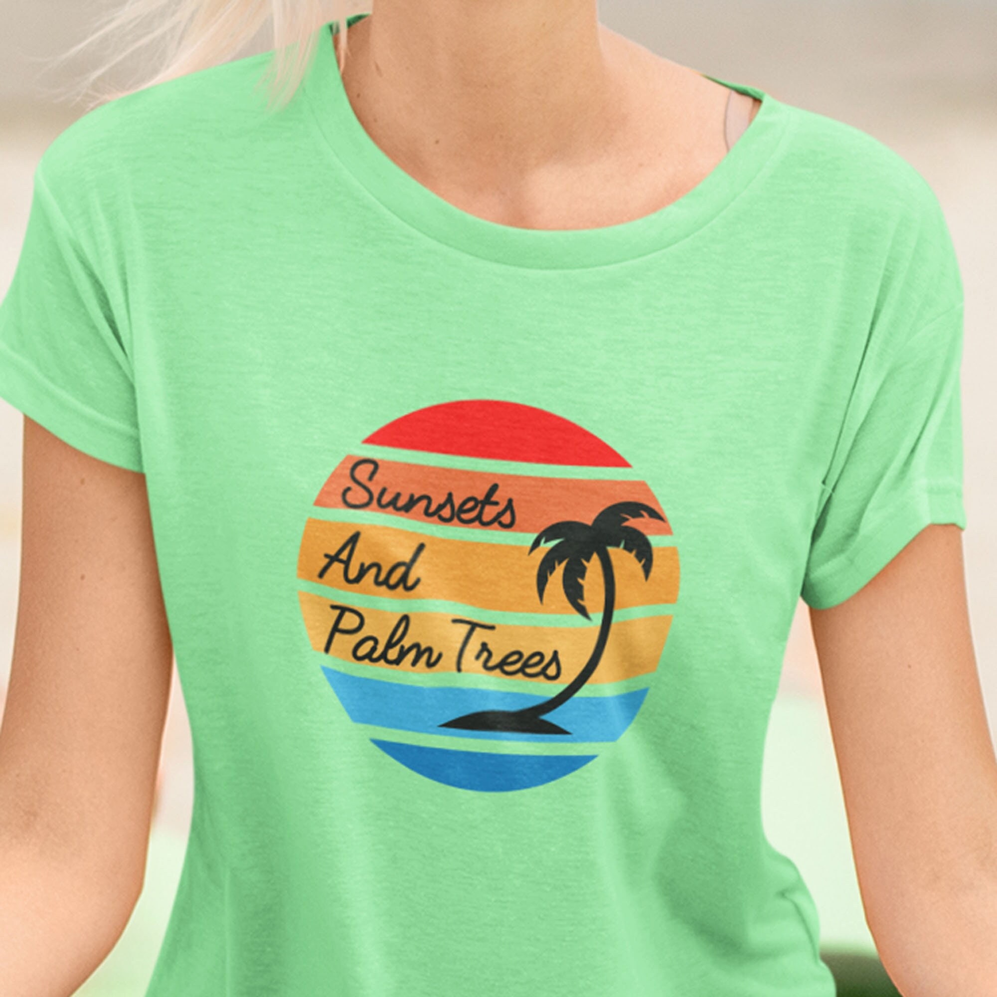 Sunsets and Palm Trees SVG Summer SVG Summer T Shirt Design - Etsy