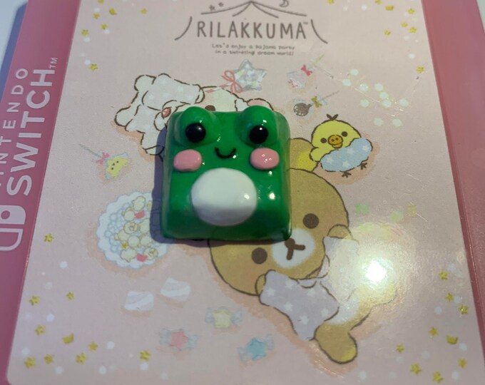 Polymer Clay Frog Artisan Keycap Etsy