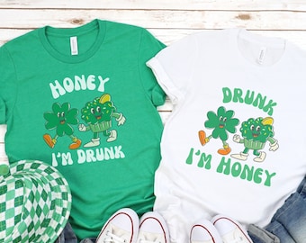 Funny Matching Couples St Patricks Day Shirts,Saint Patricks Day Shirt for Couple,Funny St Paddys Newlyweds TShirt,Gift for Him,Gift for Her