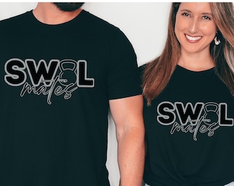 Swolemates Shirt,Couples Workout T-Shirt,Gym Shirt for Couple,Fitness Shirt,Gym Tank,Weightlifting Shirt,Lifting Tshirt,Matching Gym Tank