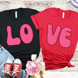 LOVE Matching Couples Shirt,Couple Valentine Shirt,Valentines Couple Tee,Matching Couple Valentines Day T-Shirts,His and Hers,Matching Shirt