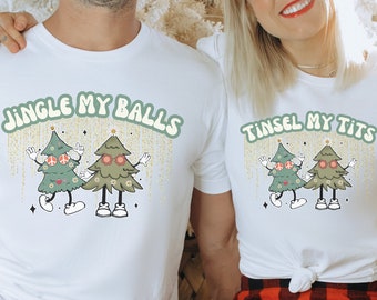 Funny Matching Couple Christmas Shirt,Funny Chirstmas Shirt,Retro Christmas,Matching Christmas Tshirts,His and Hers Tee,Christmas Sweatshirt
