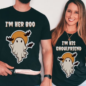 Funny Couples Halloween Shirt, Couple Halloween Shirt, Couple Sweaters,Vintage Halloween Tee,Halloween Retro TShirt,Matching Halloween Party