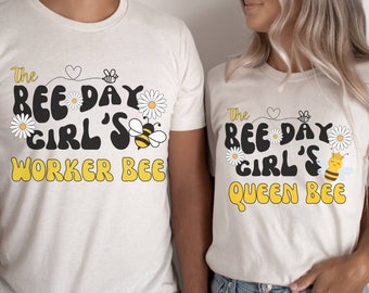 Passende Familie Biene Geburtstag T-shirt, Mama Biene, Dada Biene, Papa Biene, Bee Day Shirt, 1st Beeday, First Birthday Girl, Queen Bee Bday, Custom Shirts