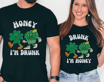 Funny Matching Couples St Patricks Day Shirts,Saint Patricks Day Shirt for Couple,Funny St Paddys Newlyweds TShirt,Gift for Him,Gift for Her
