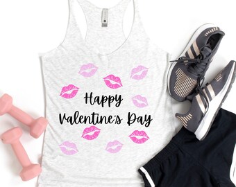 Gym Tank Top, Valentine Shirt, Valentine Tank for Women, Fitness Tank, Weightlifting Racerback Tank, Lift Heavy, Gym Shirt for Women, Muscle