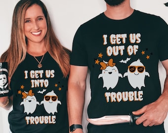 Funny Couples Halloween Shirts: Spooky Matching Ghost Tee