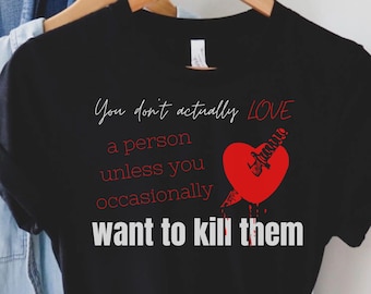 Rude Valentine Shirt for Women Sarcastic Men’s Valentines Day Shirt Valentines Tee Valentines Shirt,Anti Valentines Day Knife Through Heart