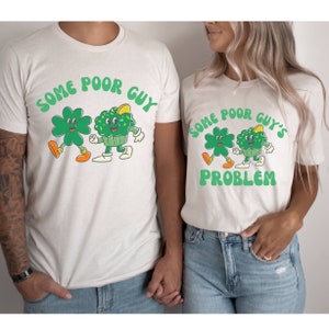 Funny Matching Couples St Patricks Day Shirts,Sant Patricks Day Shirt for Couple,Funny St Paddys Newlyweds T-Shirt,Gift for Him,Gift for Her