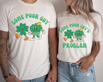 Funny Matching Couples St Patricks Day Shirts,Sant Patricks Day Shirt for Couple,Funny St Paddys Newlyweds T-Shirt,Gift for Him,Gift for Her