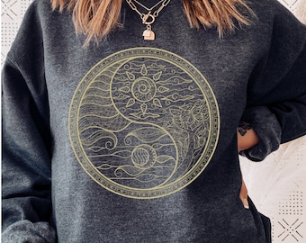 Yin Yang Sun and Moon Shirt: Zen Spiritual Design