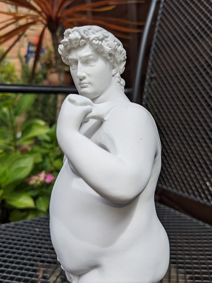 Plus Size Chubby Michelangelo's Fat David Sculpture Statue Etsy
