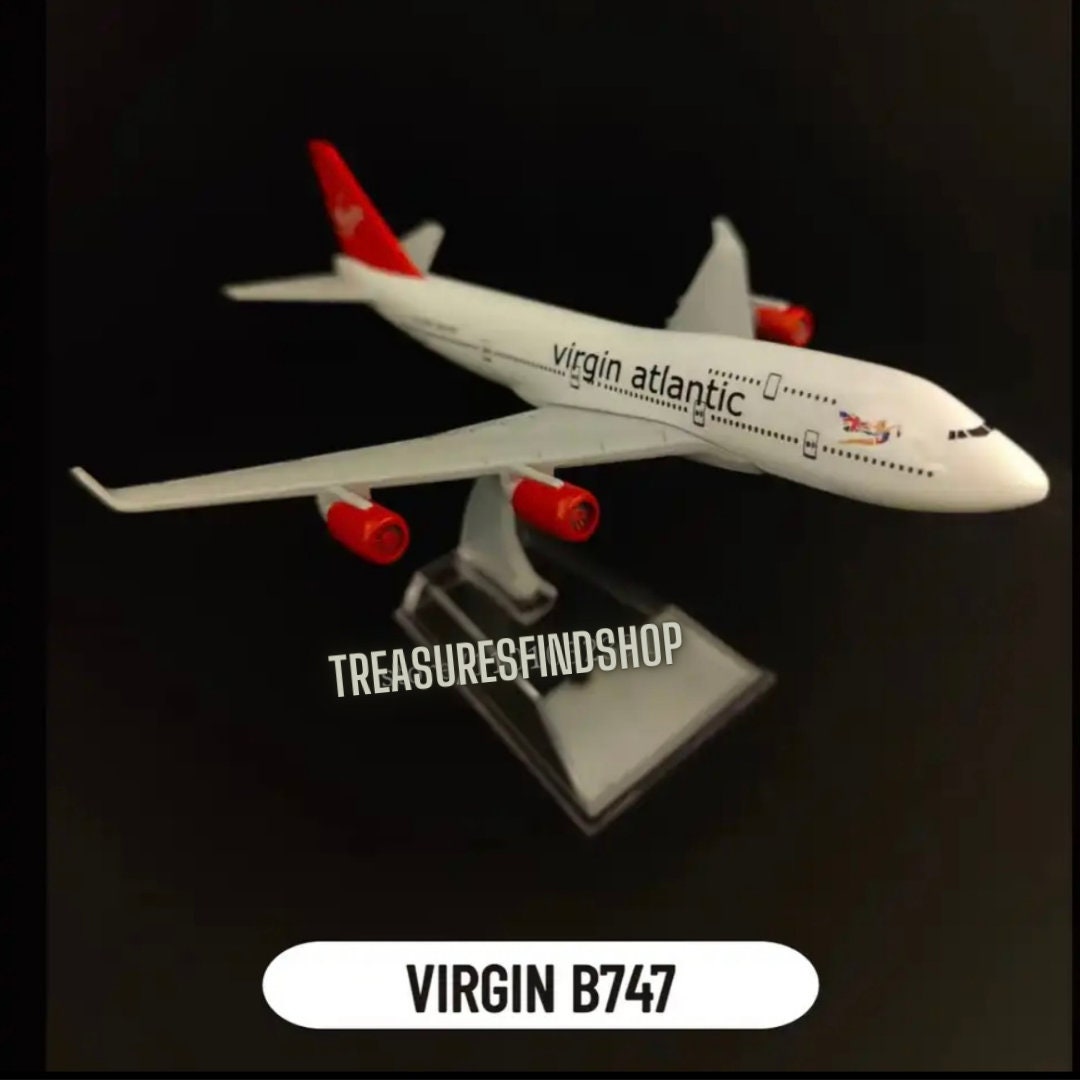Modelo De Avión De Metal 1:400 16cm Virgin Uk Boeing 747 Réplica De Metal Modelo De Aviación De - Foto 4