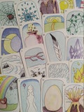 Oracle of Clear Messages - 64 cards with keywords at the bottom of the cards - divinatory game for clairvoyance - all areas