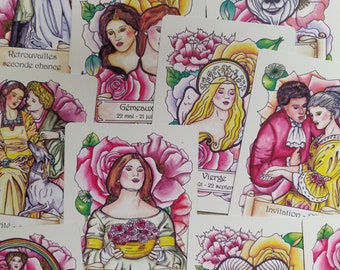 Aphrodite Oracle in Color - 68 or 80 Cards with Astrological Signs - Self-Published - Extra Divinatory Deck for Love/Sentimental Readings