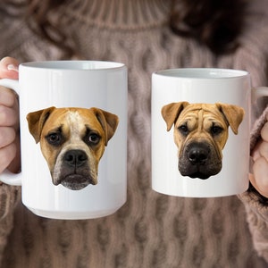 Custom Dog Face Photo Mug Custom Gift for Dog Parent personalized dog picture coffee mug for pet lover gift with dog custom pet portrait mug