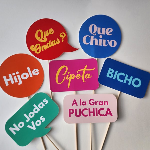 El Salvador photo booth props, Salvadorean Photo booth, Salvadorian quotes, Salvadorian party photo props, Dichos Salvadoreños para fiesta