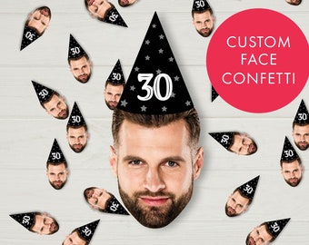 Custom Face Photo Confetti for Birthday party confetti for bachelorette party groom's face cutout confetti photo for decor table confetti