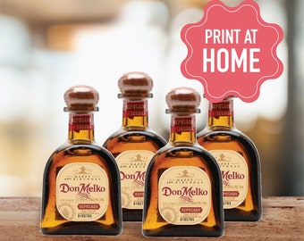 Print at home Personalized Label for Don Julio Reposado 50ml Bottle Label for birthday gift for Tequila Lover personalized gift label
