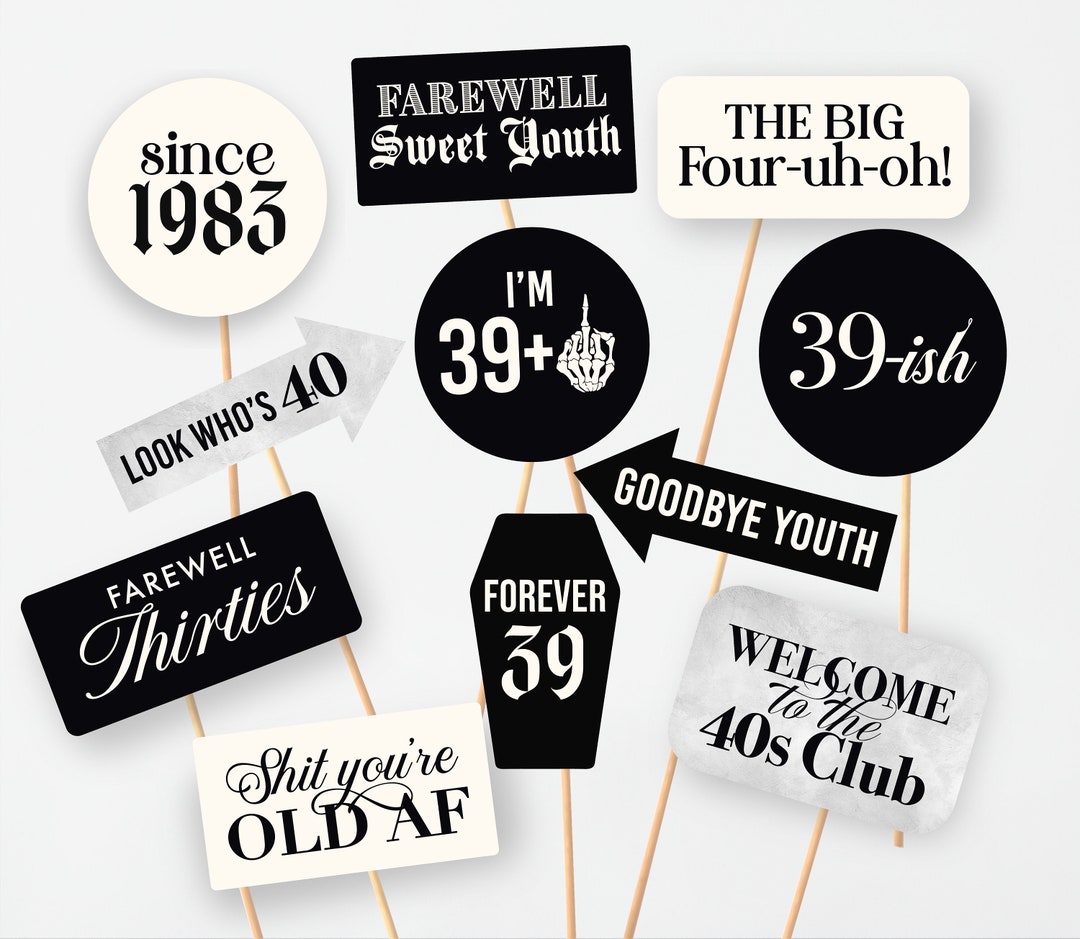 Digital/ Printable RIP to My 30s Theme Photo Props for 40th Etsy Digital/ Printable RIP to My 30s Theme Photo Props for 40th Etsy