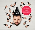 Custom Face Photo Confetti for Birthday party confetti for bachelorette party groom's face cutout confetti photo for decor table confetti