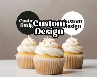 Customized cupcake topper for birthday party custom logo on cupcake topper design for events custom characters for toppers unique toppers