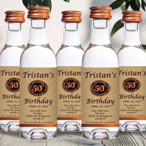 Mini party favors Titos label vodka customized label for birthday party vodka gift for party favors vodka gift for 21st birthday favors