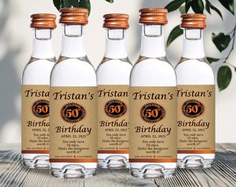 Mini party favors Titos label vodka customized label for birthday party vodka gift for party favors vodka gift for 21st birthday favors
