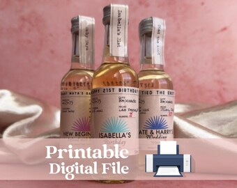 Print at home Personalized Label for Casamigos Label for bottle birthday gift for Tequila Lover personalized gift label